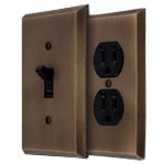 Distressed Bronze Switch Plate Covers