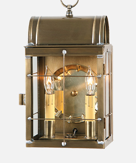 antique brass wall lantern