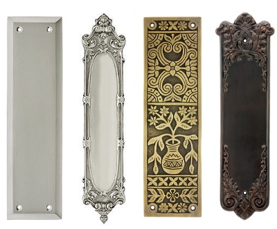 Push plates for dining room doors
