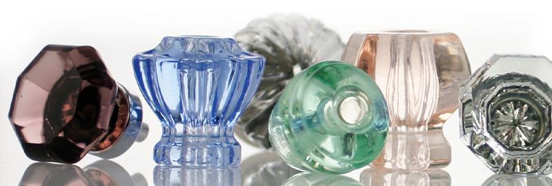 Glass knobs come in many shapes, sizes and colors
