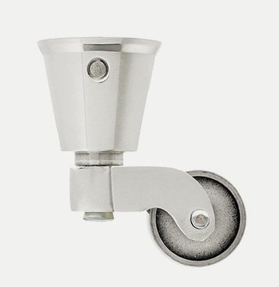Round-Cup Casters. The degree of taper varies, from virtually cylindrical to nearly conical