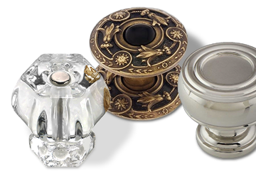 Four Finest 24% Lead Crystal/Antique Brass Knob Pulls  FLAT RATE S/H 
