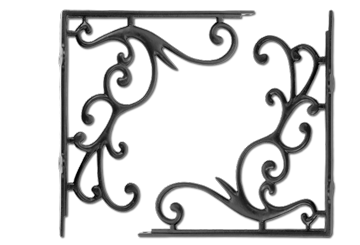 Details about   cast iron vintage rustic Victorian scroll shelf support brackets wall mounted 