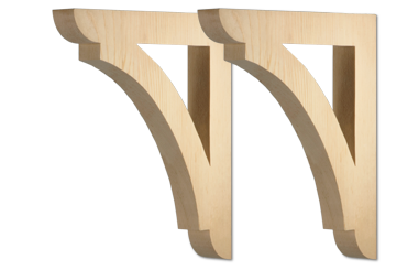 Wood Corbels & Wooden Shelf Brackets