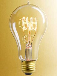 "Quad Loop" Large A21 Medium Base Light Bulb