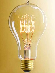 "Quad Loop" Extra Large A23 Medium Base Light Bulb