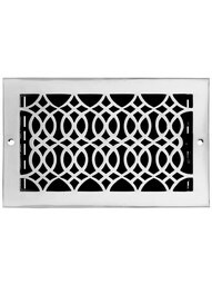 6" X 10" Solid Brass Strathmore Wall Register in Polished Nickel