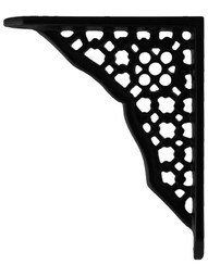 Miniature Cast Iron Shelf Bracket - 4" x 3 3/8" in Matte Black