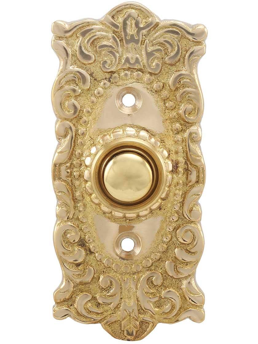 Wired Brass Doorbell Chime Push Button in Oil Rubbed Bronze Finish Vintage Decorative  Door Bell with Easy Installation, 3 3/4