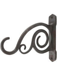 Swirl Cast-Iron Plant Hanger in Antique Iron