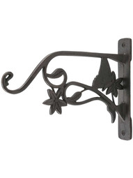 Cast-iron Flowery Plant Hanger in Antique Iron