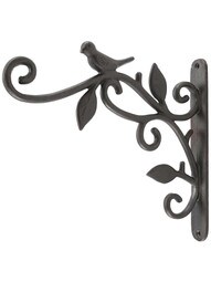 Cast-Iron Bird Plant Hanger in Antique Iron