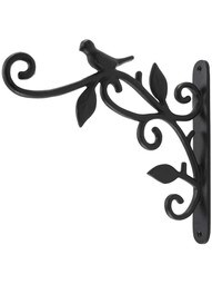 Cast-Iron Bird Plant Hanger in Matte Black