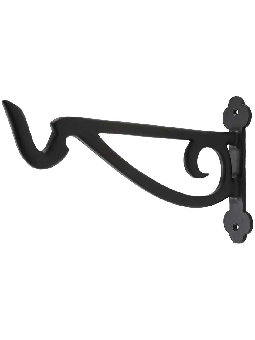 CastIron Scroll Plant Hanger in Matte Black House of Antique Hardware