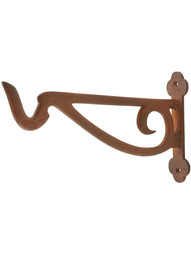 Cast-Iron Scroll Plant Hanger in Rust