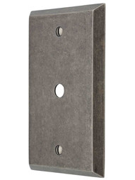 Industrial Single Gang Cable Outlet Cover Plate with Galvanized Finish