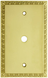 Egg & Dart Single Gang Cable Outlet Cover Plate in Polished Brass