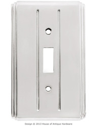 Streamline Toggle Switch Plate - Single Gang in Polished Nickel