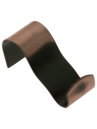 Plain Solid Brass Picture Hanging Hook in Antique Copper
