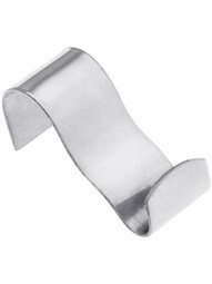Plain Solid Brass Picture Hanging Hook in Polished Chrome