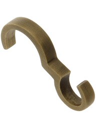 Cast Brass Picture Rail Hook In Antique-By-Hand Finish