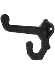 Hartford Cast-Iron Double Hook in Matte Black