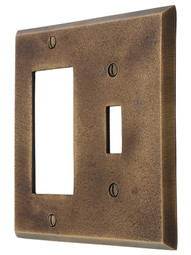 Distressed Bronze Toggle/GFI Combination Switch Plate