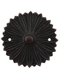 Hollywood Regency Solid-Brass Doorbell Button in Oil-Rubbed Bronze