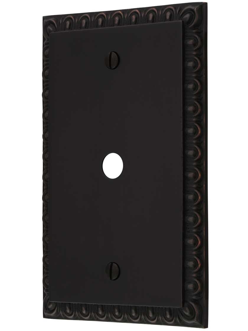 Ovolo Single CableJack Cover Plate in Timeless Bronze House of