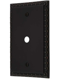 Ovolo Single Cable-Jack Cover Plate in Timeless Bronze