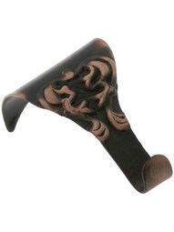 Neo-Baroque Picture Rail Hook in Antique Copper