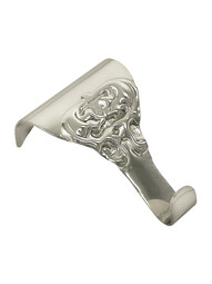 Neo-Baroque Picture Rail Hook in Polished Nickel