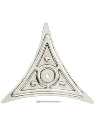 Decorative Brass Dust Corner in Polished Nickel