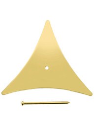 Plain Brass Dust Corner in Polished Brass