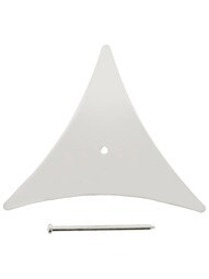 Plain Brass Dust Corner in Polished Nickel