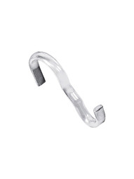 Half Round Steel Rod Picture Rail Hook in Polished Chrome