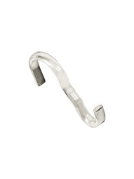 Plated Steel Rod Picture Rail Hook in Polished Nickel