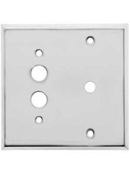 Classic Push Button / Rotary Dimmer Combo Switchplate In Polished Chrome