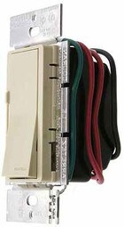 Lutron 3-Way Rocker Style Dimmer - 600 Watt in Ivory