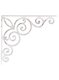 Decorative Vines Cast Iron Shelf Bracket In Antique White