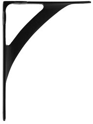 Mission Cast-Iron Shelf Bracket - 10 x 7 3/8-Inch in Matte Black