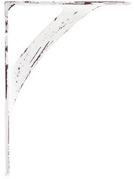 Mission Cast-Iron Shelf Bracket - 10 x 7 3/8-Inch in Antique White