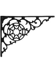 Black Iron Decorative Shelf Bracket 5 7/8" x 7 7/8"