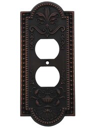 Como Single Duplex Cover Plate in Timeless Bronze