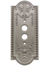 Como Single Push-Button Switch Plate in Satin Nickel