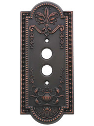 Como Single Push-Button Switch Plate in Timeless Bronze