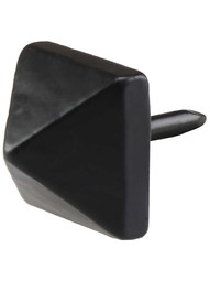 Pyramid-Head Iron Clavos Nails - Pack of Six 1/2" Diameter in Matte Black