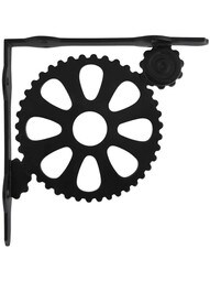 Industrial Style Cast-Iron Shelf Bracket - 8 3/4" x 8 3/4" in Matte Black