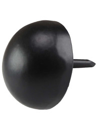 Domed-Head Iron Clavos Nails - Pack of Six 1" Diameter in Matte Black