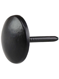 Shallow Domed-Head Iron Clavos Nails - Pack of Six 1/2" Diameter in Matte Black